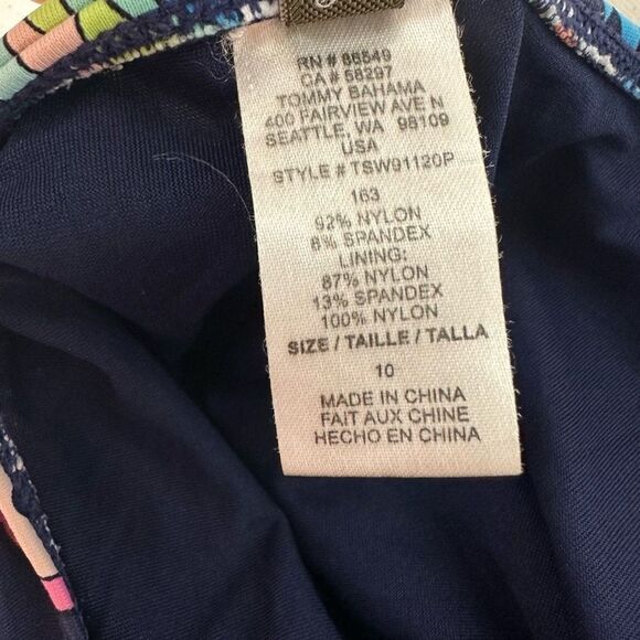 Tommy Bahama Mare Paisley Halter One-Piece Swimsuit size 10 - Picture 9 of 10